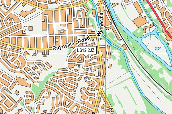 LS12 2JZ map - OS VectorMap District (Ordnance Survey)