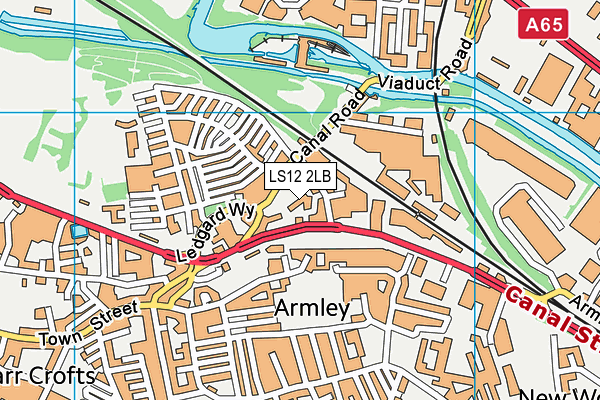 LS12 2LB map - OS VectorMap District (Ordnance Survey)