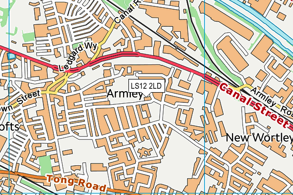 LS12 2LD map - OS VectorMap District (Ordnance Survey)
