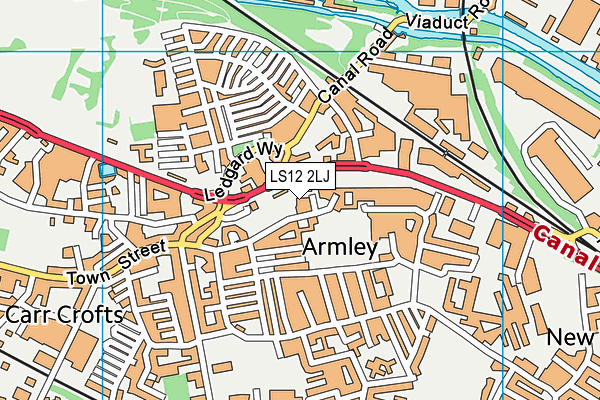 LS12 2LJ map - OS VectorMap District (Ordnance Survey)