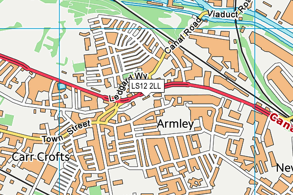 LS12 2LL map - OS VectorMap District (Ordnance Survey)