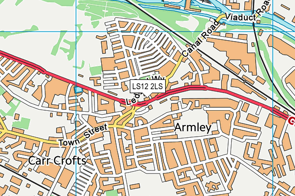 LS12 2LS map - OS VectorMap District (Ordnance Survey)