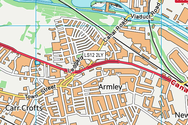 LS12 2LY map - OS VectorMap District (Ordnance Survey)