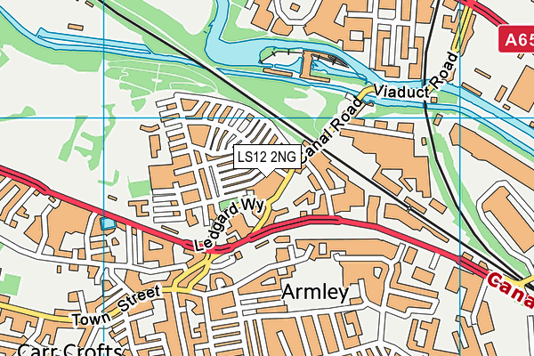 LS12 2NG map - OS VectorMap District (Ordnance Survey)