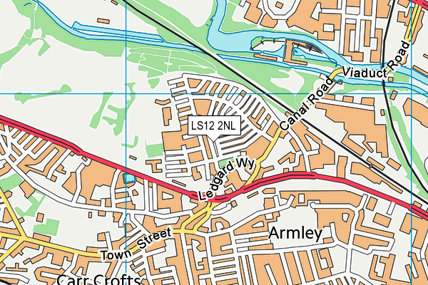 LS12 2NL map - OS VectorMap District (Ordnance Survey)