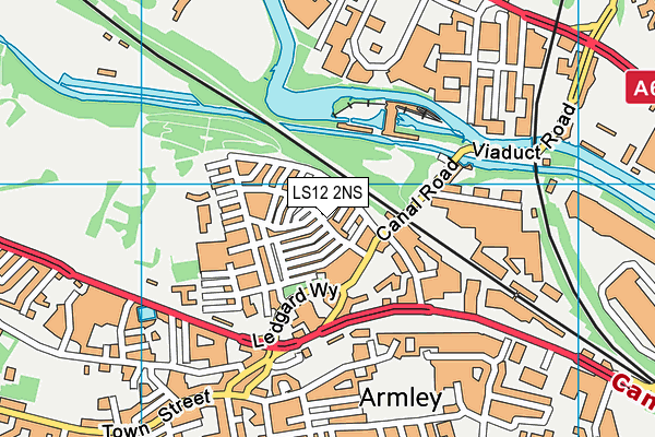 LS12 2NS map - OS VectorMap District (Ordnance Survey)