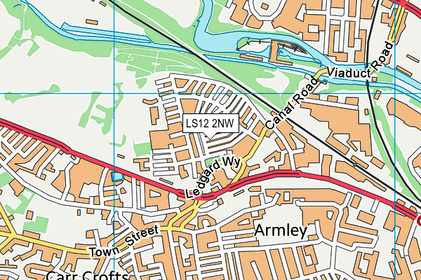 LS12 2NW map - OS VectorMap District (Ordnance Survey)