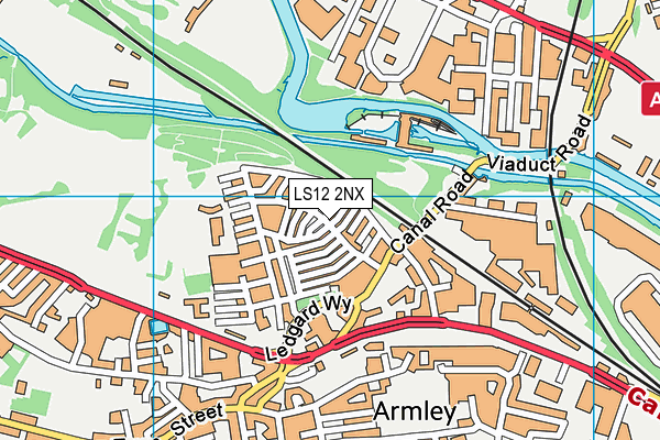 LS12 2NX map - OS VectorMap District (Ordnance Survey)