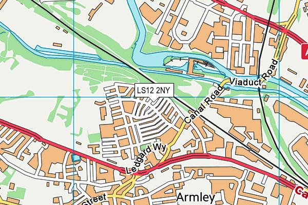 LS12 2NY map - OS VectorMap District (Ordnance Survey)