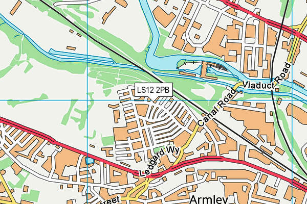 LS12 2PB map - OS VectorMap District (Ordnance Survey)