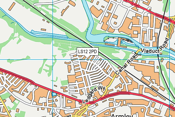 LS12 2PD map - OS VectorMap District (Ordnance Survey)