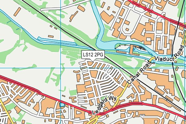 LS12 2PG map - OS VectorMap District (Ordnance Survey)