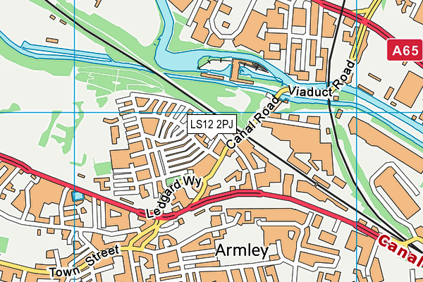 LS12 2PJ map - OS VectorMap District (Ordnance Survey)