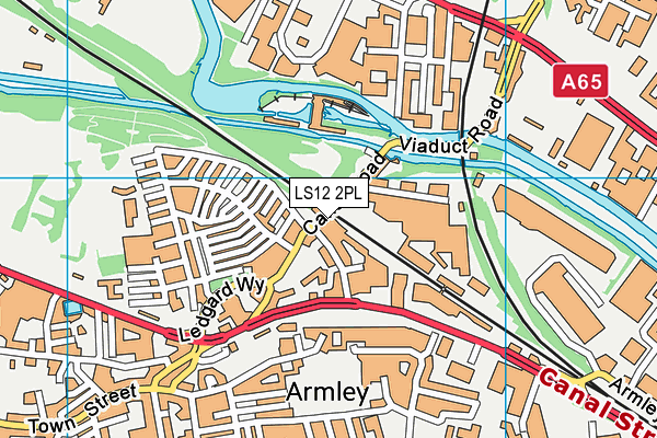 LS12 2PL map - OS VectorMap District (Ordnance Survey)