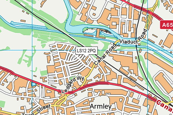 LS12 2PQ map - OS VectorMap District (Ordnance Survey)