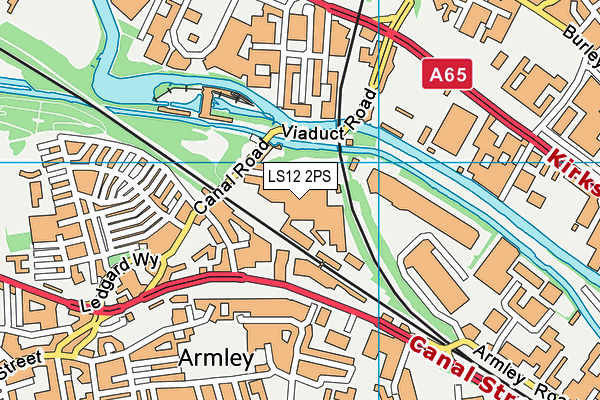 LS12 2PS map - OS VectorMap District (Ordnance Survey)