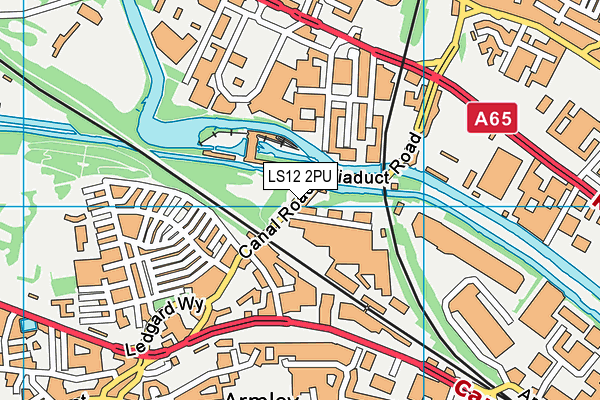 LS12 2PU map - OS VectorMap District (Ordnance Survey)