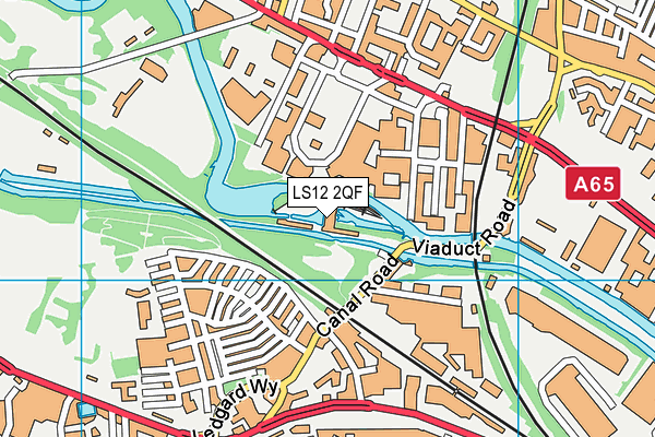 LS12 2QF map - OS VectorMap District (Ordnance Survey)