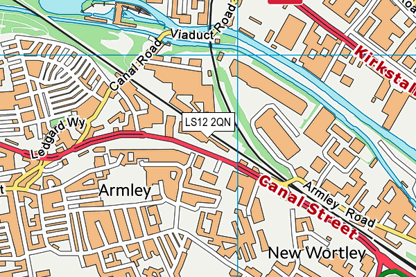 LS12 2QN map - OS VectorMap District (Ordnance Survey)