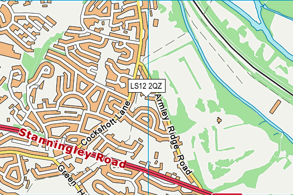 LS12 2QZ map - OS VectorMap District (Ordnance Survey)