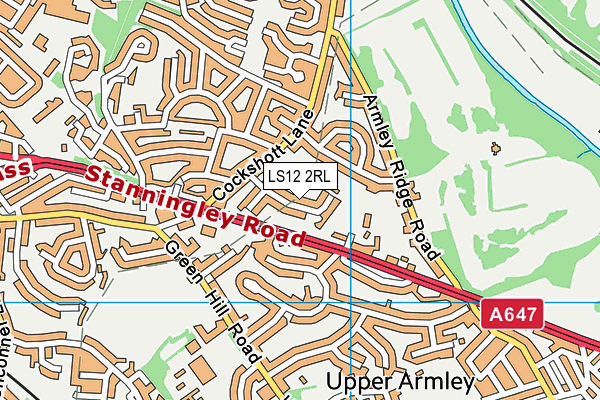 LS12 2RL map - OS VectorMap District (Ordnance Survey)