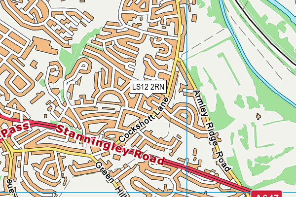 LS12 2RN map - OS VectorMap District (Ordnance Survey)