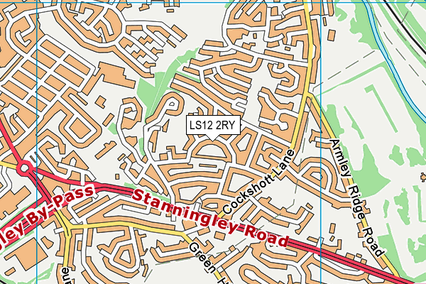 LS12 2RY map - OS VectorMap District (Ordnance Survey)