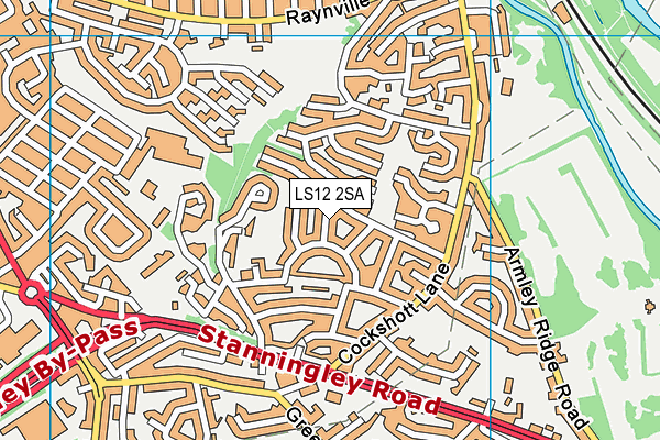 LS12 2SA map - OS VectorMap District (Ordnance Survey)