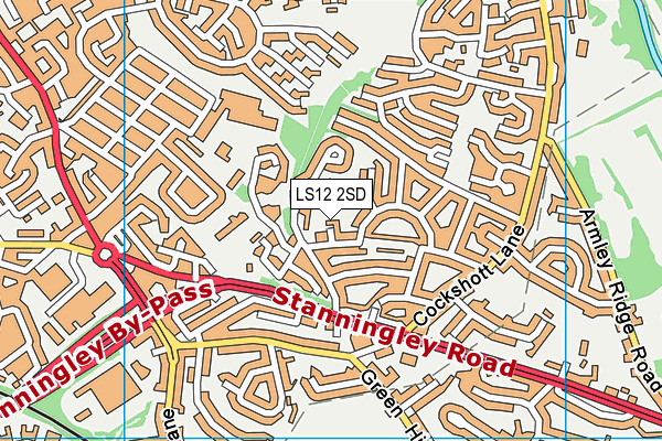 LS12 2SD map - OS VectorMap District (Ordnance Survey)