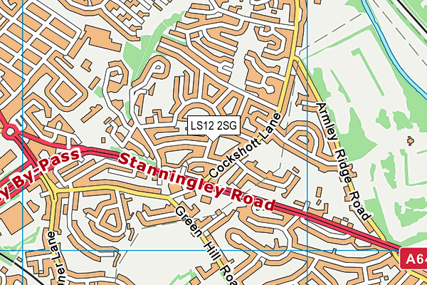 LS12 2SG map - OS VectorMap District (Ordnance Survey)