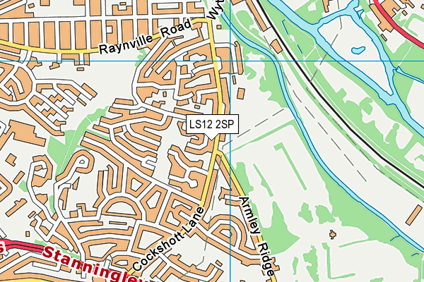 LS12 2SP map - OS VectorMap District (Ordnance Survey)