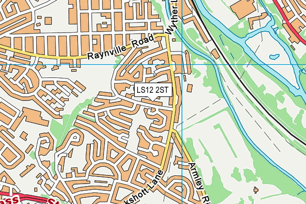 LS12 2ST map - OS VectorMap District (Ordnance Survey)