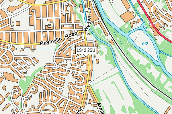 LS12 2SU map - OS VectorMap District (Ordnance Survey)
