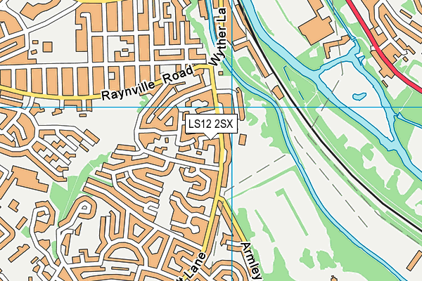 LS12 2SX map - OS VectorMap District (Ordnance Survey)