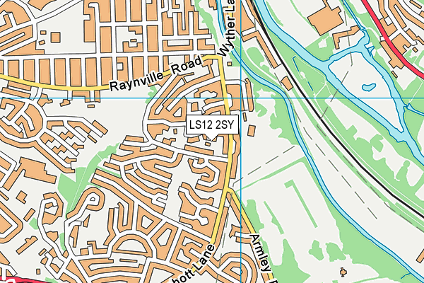 LS12 2SY map - OS VectorMap District (Ordnance Survey)