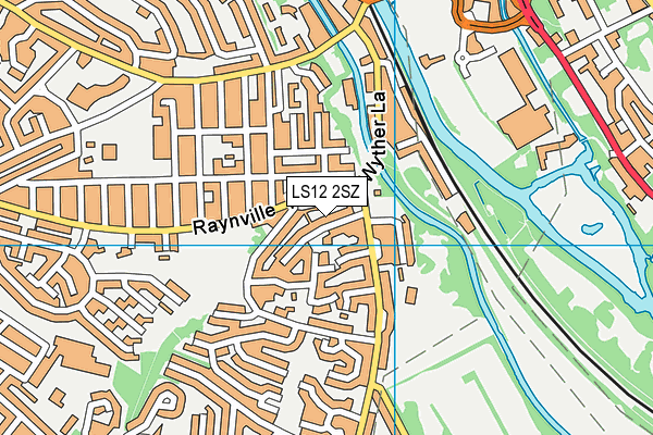 LS12 2SZ map - OS VectorMap District (Ordnance Survey)