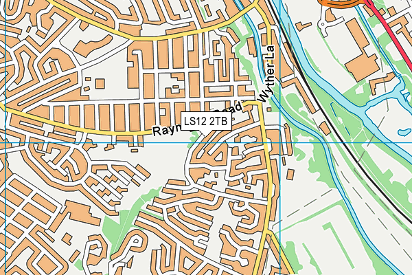 LS12 2TB map - OS VectorMap District (Ordnance Survey)