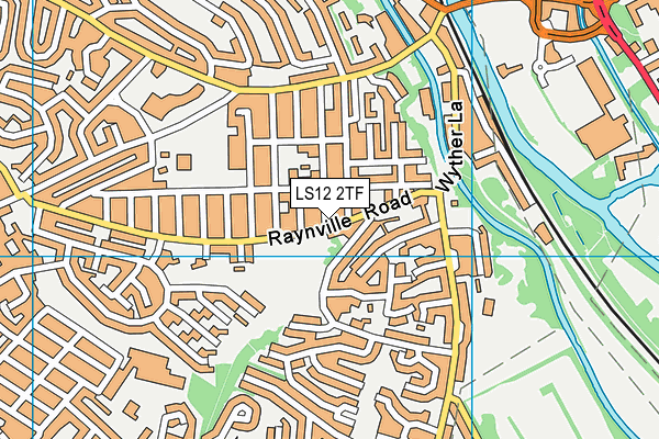LS12 2TF map - OS VectorMap District (Ordnance Survey)
