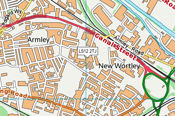 LS12 2TJ map - OS VectorMap District (Ordnance Survey)