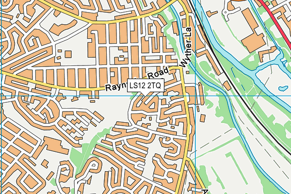 LS12 2TQ map - OS VectorMap District (Ordnance Survey)