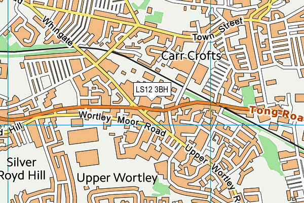 LS12 3BH map - OS VectorMap District (Ordnance Survey)