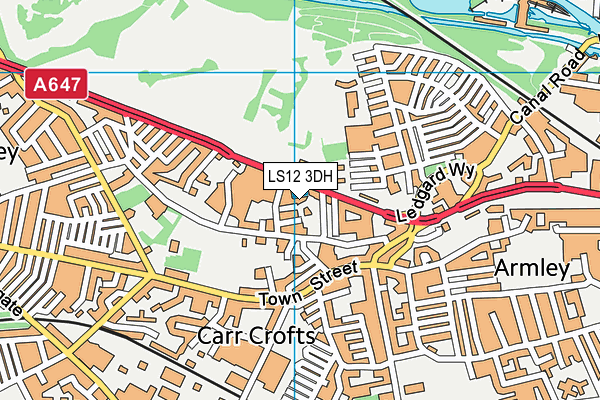 LS12 3DH map - OS VectorMap District (Ordnance Survey)