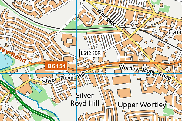 LS12 3DR map - OS VectorMap District (Ordnance Survey)