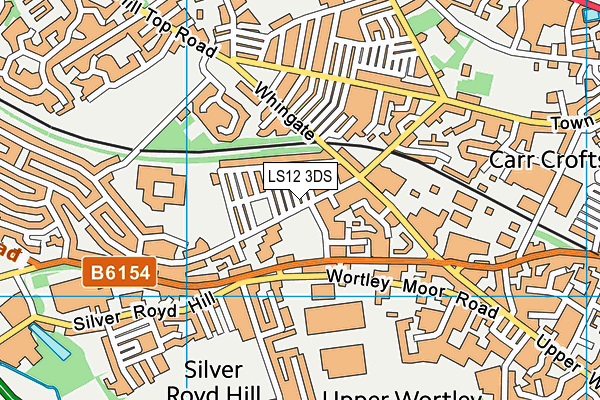 LS12 3DS map - OS VectorMap District (Ordnance Survey)