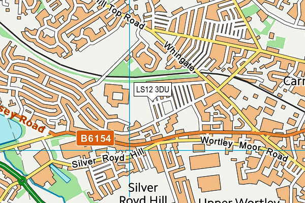 LS12 3DU map - OS VectorMap District (Ordnance Survey)
