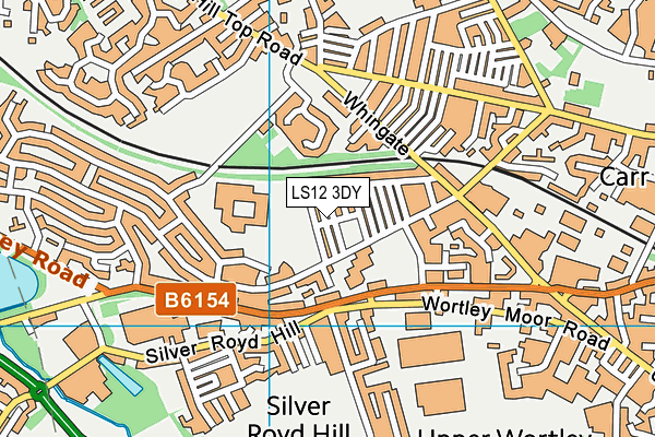 LS12 3DY map - OS VectorMap District (Ordnance Survey)