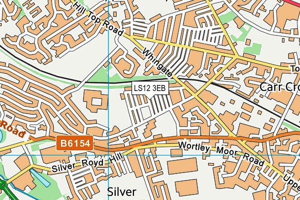 LS12 3EB map - OS VectorMap District (Ordnance Survey)