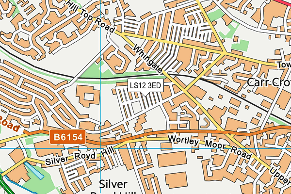LS12 3ED map - OS VectorMap District (Ordnance Survey)