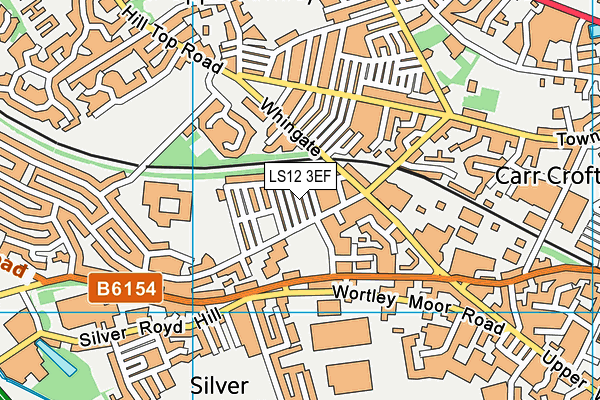 LS12 3EF map - OS VectorMap District (Ordnance Survey)