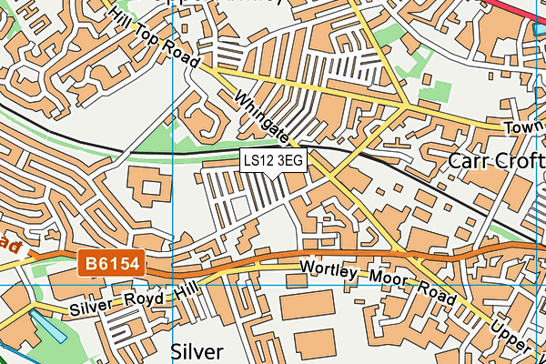 LS12 3EG map - OS VectorMap District (Ordnance Survey)